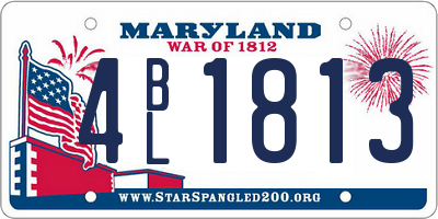 MD license plate 4BL1813
