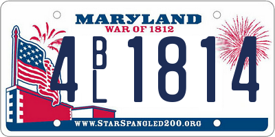 MD license plate 4BL1814