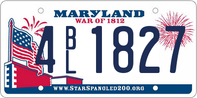MD license plate 4BL1827