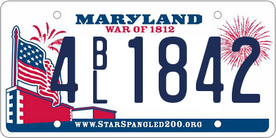 MD license plate 4BL1842