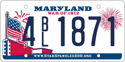 MD license plate 4BL1871