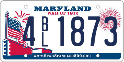 MD license plate 4BL1873