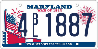 MD license plate 4BL1887