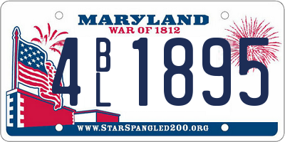 MD license plate 4BL1895