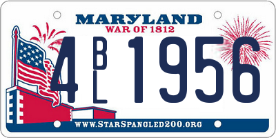 MD license plate 4BL1956