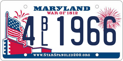 MD license plate 4BL1966