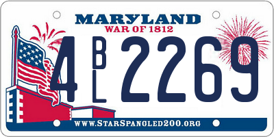 MD license plate 4BL2269