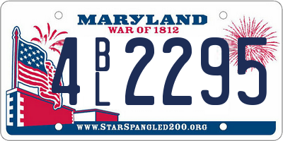 MD license plate 4BL2295