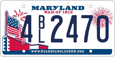 MD license plate 4BL2470
