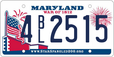 MD license plate 4BL2515