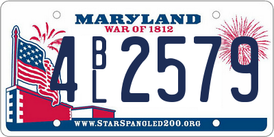 MD license plate 4BL2579