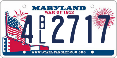 MD license plate 4BL2717