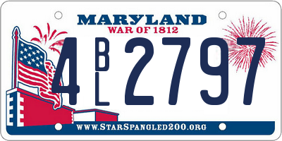 MD license plate 4BL2797