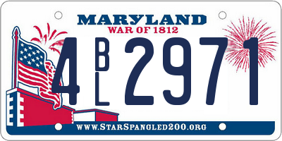 MD license plate 4BL2971