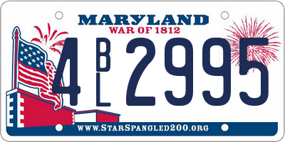 MD license plate 4BL2995