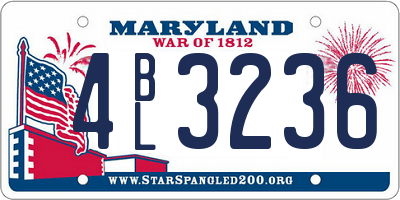 MD license plate 4BL3236