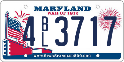 MD license plate 4BL3717