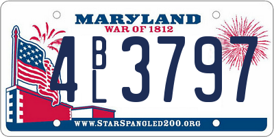 MD license plate 4BL3797