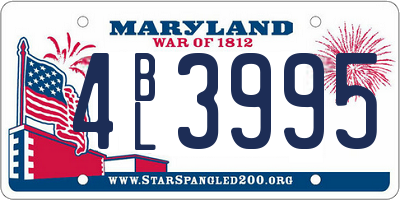 MD license plate 4BL3995