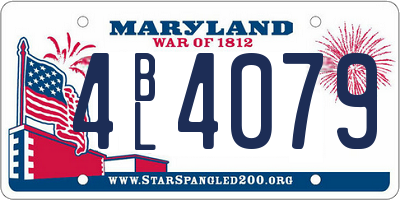 MD license plate 4BL4079