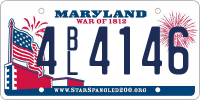 MD license plate 4BL4146