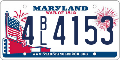 MD license plate 4BL4153