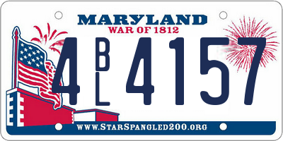 MD license plate 4BL4157