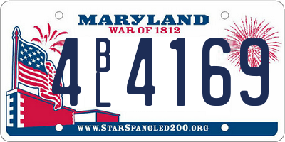 MD license plate 4BL4169