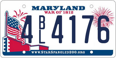 MD license plate 4BL4176