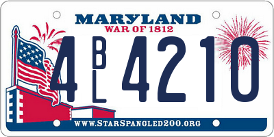 MD license plate 4BL4210