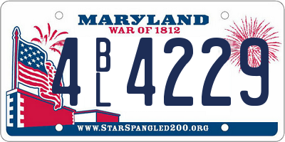 MD license plate 4BL4229