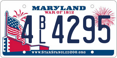MD license plate 4BL4295