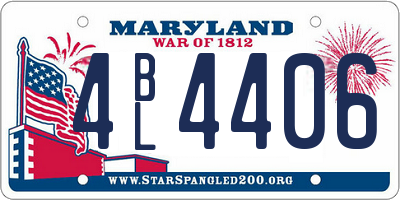 MD license plate 4BL4406