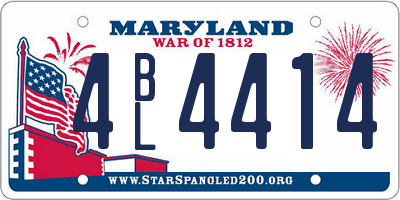 MD license plate 4BL4414