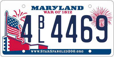 MD license plate 4BL4469