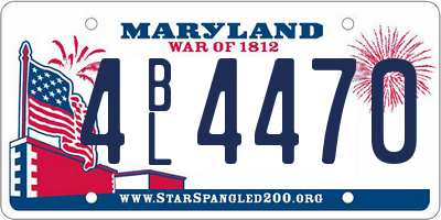 MD license plate 4BL4470