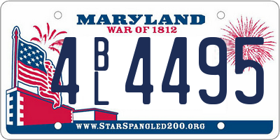 MD license plate 4BL4495
