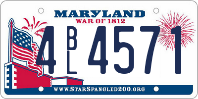 MD license plate 4BL4571