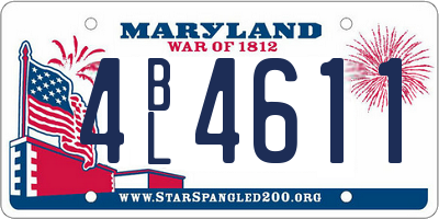 MD license plate 4BL4611