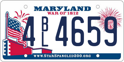 MD license plate 4BL4659