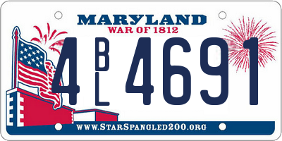 MD license plate 4BL4691