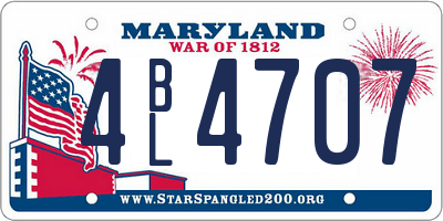 MD license plate 4BL4707