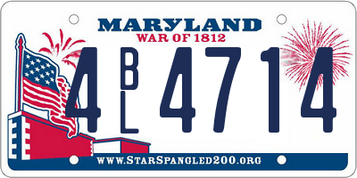MD license plate 4BL4714