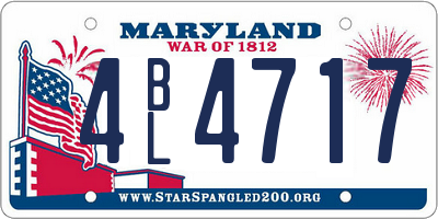 MD license plate 4BL4717