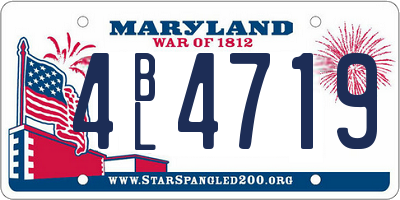 MD license plate 4BL4719