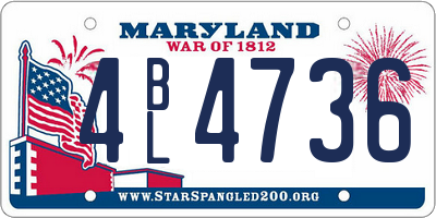 MD license plate 4BL4736