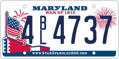MD license plate 4BL4737