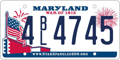 MD license plate 4BL4745