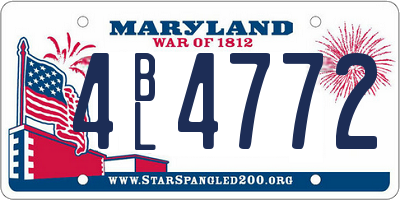 MD license plate 4BL4772