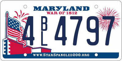 MD license plate 4BL4797
